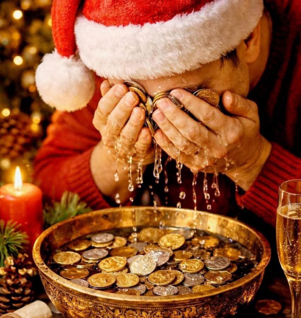 Raharituaal uueks aastaks: näo pesemine rahaga